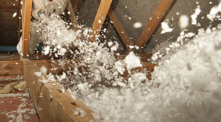 Isolation des combles perdus par soufflage