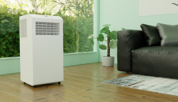 climatiseur mobile dans un salon