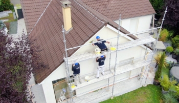 Chantier Effy d'isolation extérieure avec échafaudage 