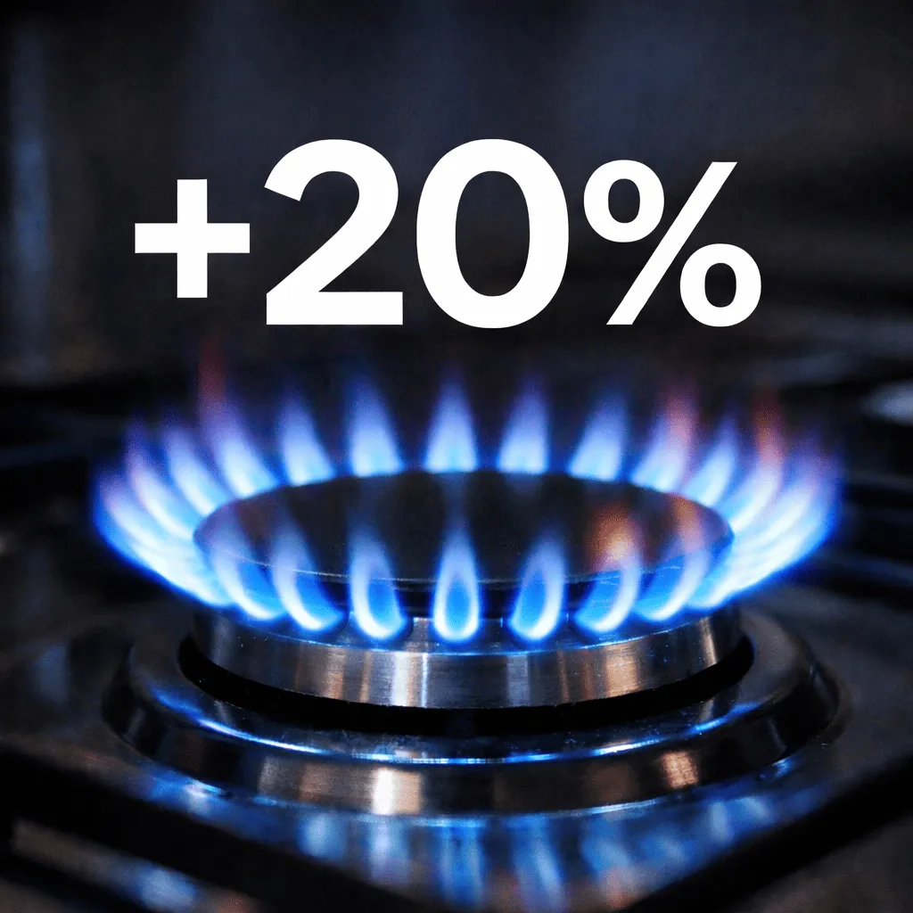 Le prix du gaz augmente de 20 % en mai 2026